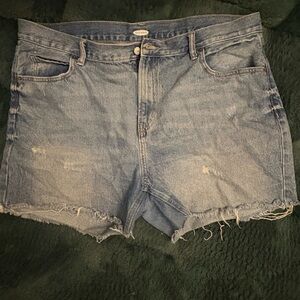 Old Navy Blue Jean Shorts Distressed Cut-Off Style